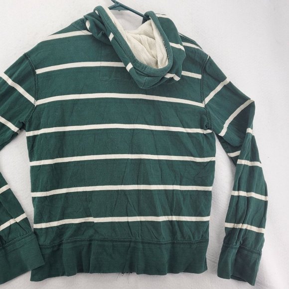 Aeropostale Sweatshirt Men's L/S Full Zip Striped w/Text Hooded Green Medium - Picture 11 of 12